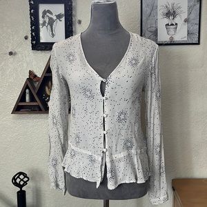 Rails long sleeve star print blouse